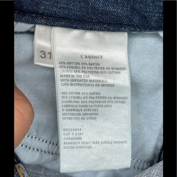 L'AGENCE Margot  high-rise ankle jeans 31 - Picture 7 of 7